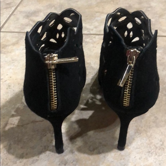 ZARA LASER CUT SUEDE WRAP AROUND HEELS BOOTIES - Picture 6 of 8